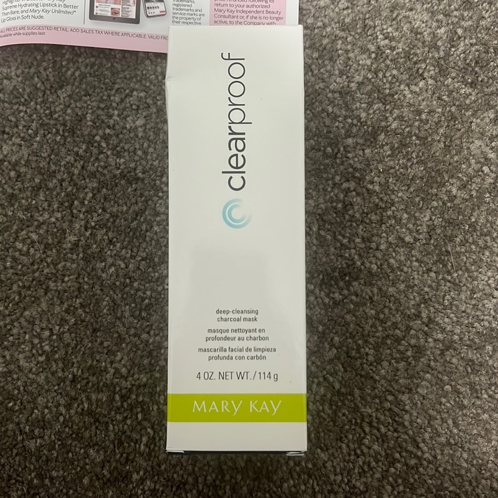 Clear proof charcoal mask